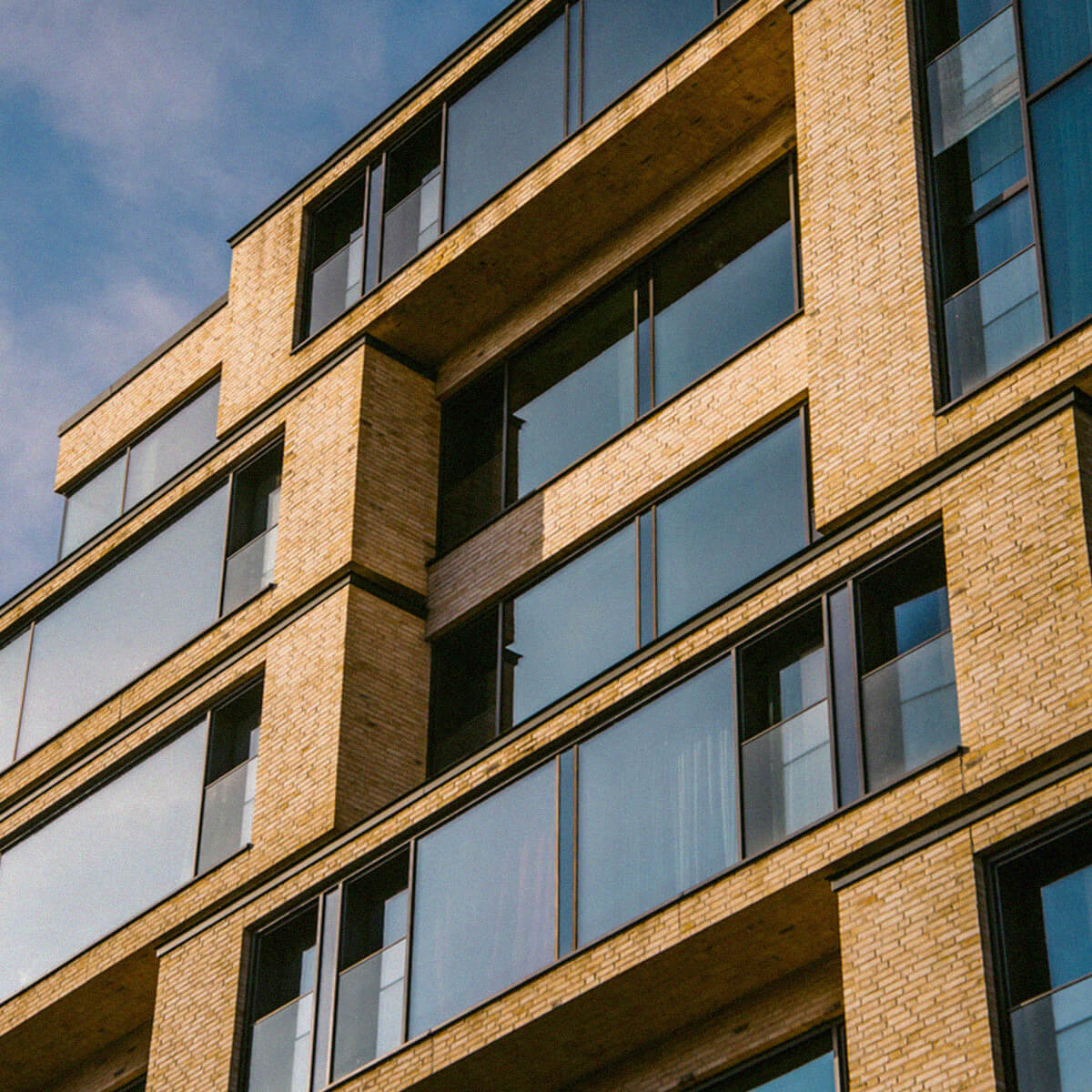 Residential flats with blue sky